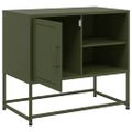vidaXL TV skrinka olivovozelená 68x39x60,5 cm oceľ