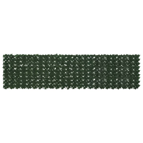 vidaXL Balkónový plôtik s listami Tmavozelená 300 x 75 cm