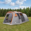 vidaXL Tunelový stan 505 x 330 x 204 cm Šedá a oranžová