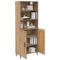 vidaXL Highboard Remeselný dub 69,5 x 34 x 180 cm Kompozitné drevo