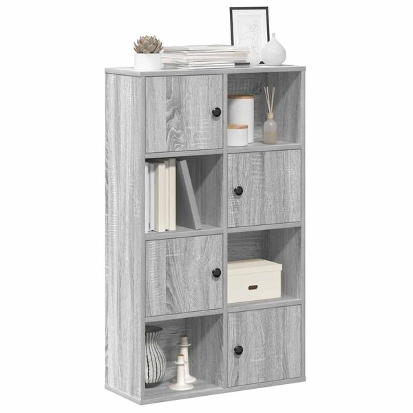vidaXL Knižnica sivý dub sonoma 60x24x101,5 cm kompozitné drevo