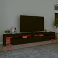 vidaXL TV skrinka s LED svetlami čierna 260x36,5x40 cm