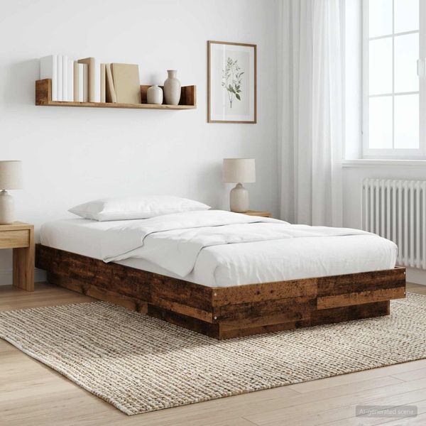 vidaXL Rám postele na podlahe Staré drevo 80 x 210 cm Kompozitné drevo
