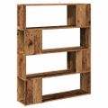 vidaXL skrinka na knihy/priehradka Old Wood 100x24x124,5 cm