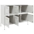 vidaXL Komoda bela 100,5x39x79 cm oceľ