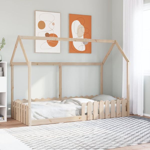 vidaXL Rám detskej postele domček 90x200 cm masívna borovica