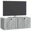 vidaXL Nástenná TV skrinka Nástenný Sivá sonoma 78,5 x 31 x 30 cm