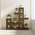 vidaXL Stojan na rastliny medovohnedý 92x25x97 cm masívna borovica