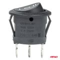 Čierny oválny vypínač 12/230V BU03