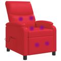 vidaXL Masážne relaxačné kreslo Červená Umelá koža