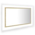 vidaXL LED kúpeľňové zrkadlo dubu sonoma 80x8,5x37 cm, akryl