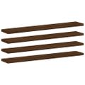 vidaXL Nástenné police 4 ks hnedý dub 60x10x1,5 cm kompozitné drevo