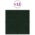 vidaXL Nástenné panely 12 ks tmavozelené 30x30 cm zamat 1,08 m²