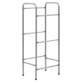 vidaXL Skladovací regál na 3 prepravky strieborný 50x33x116 cm oceľ