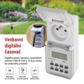Spínacia digitálna zásuvka EMOS P5507N vonkajšia IP44
