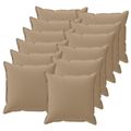 vidaXL Poťah na podložku 12 ks HOUTEN Sivohnedá 40 x 40 cm Polyester