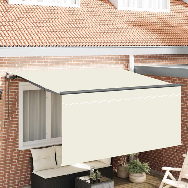 vidaXL Zatemniteľná markíza Krémová 300 x 200 cm Polyester a hliník