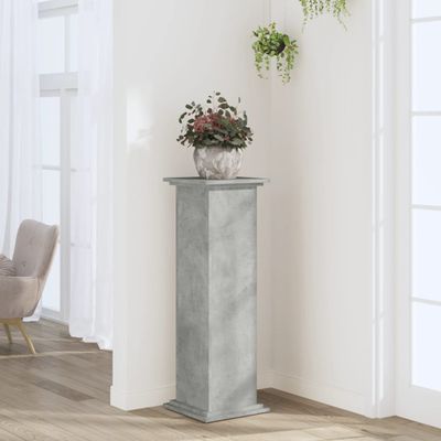 vidaXL Stojan na rastliny betónová sivá 33x33x100 cm kompozitné drevo
