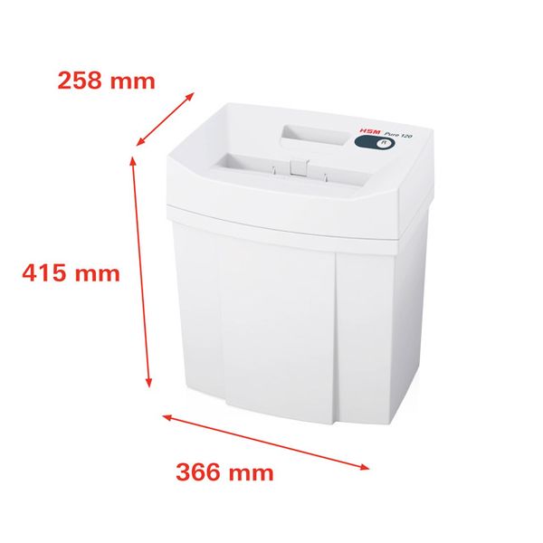 skartovač HSM Pure 120 / 4 x 25 / 3 / 5 - 6 listov/ 225 / 20l / 15:45min / cross