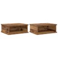 vidaXL Nočný stolík 2 ks Staré drevo 40 x 31 x 15 cm Kompozitné drevo