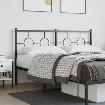 vidaXL Kovové náhradné čelo postele čierne 150 cm