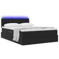 vidaXL LED úložná posteľ s matracom Čierna 140 x 190 cm Zamat