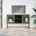 vidaXL TV skrinka olivovozelená 100,5x39x60,5 cm oceľ