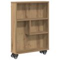 vidaXL Úzky úložný vozík dub artisan 48x13x68 cm kompozitné drevo