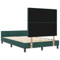 vidaXL Posteľ s pružinovým rámom Tmavozelená 120 x 200 cm Zamat