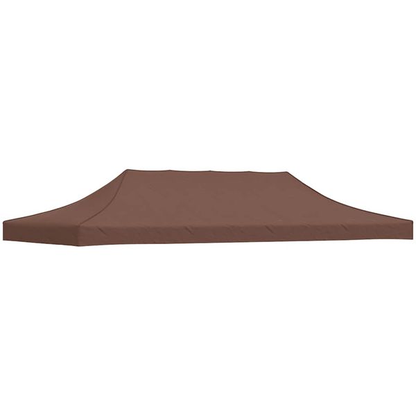 vidaXL Strecha na párty stan 6x3 m, hnedá 270 g/m²