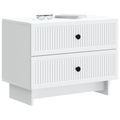 vidaXL Nočný stolík Biela 62 x 34,5 x 47,5 cm Kompozitné drevo