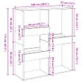 vidaXL Deliaca stena dub artisian 100x33x115 cm kompozitné drevo