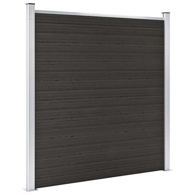 vidaXL Plotový panel WPC 180x186 cm čierny