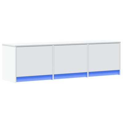 vidaXL TV skrinka s LED Biela 140 x 34 x 40 cm Kompozitné drevo