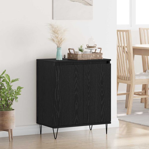 vidaXL Servírovacia skriňa Čierny dub 60 x 35 x 70 cm Kompozitné drevo