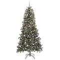 vidaXL Umelý vianočný stromček Zelená 240 cm PVC, plast a oceľ