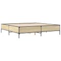 vidaXL Posteľný rám dub sonoma 200x200 cm kompozitné drevo a kov