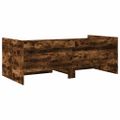 vidaXL Váľanda so zásuvkami bez matraca dymový dub 90x200 cm