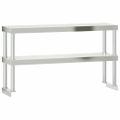 vidaXL Kuchynský pracovný stôl s policou 110x55x150 cm nehrdzav. oceľ