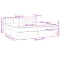 vidaXL Posteľný rám boxsping s matracmi čierna 200x220 cm zamat