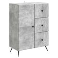 vidaXL Servírovacia skriňa Betónovo sivá 66 x 34,5 x 90 cm