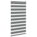 vidaXL Zebra roleta tmavošedá 80x150 cm šírka látky 75,9 cm polyester