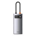 Rozbočovač 4v1 Baseus Metal Gleam Series, USB-C na USB 3.0 + USB 2.0 + HDMI + USB-C PD
