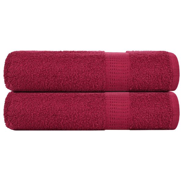 vidaXL Osušky do kúpeľne FROGN 2 ks bordové 100x150 cm 360 g/m²