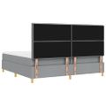 vidaXL Posteľ s pružinovým rámom Svetlosivá 200 x 200 cm látka