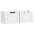 vidaXL Nástenná TV skrinka Biela s vysokým leskom 78,5 x 31 x 30 cm