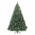 vidaXL Umelý vianočný stromček s 300 LED-i Zelená 240 cm PE a PVC