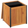 vidaXL Vonkajší box na vankúše 45x45x45/53 cm masívna akácia a oceľ
