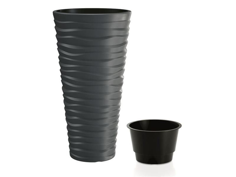 Kvetináč SAND SLIM antracit 29,6cm