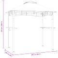 vidaXL Grilovací altánok 240x150x255 cm antracitový oceľový